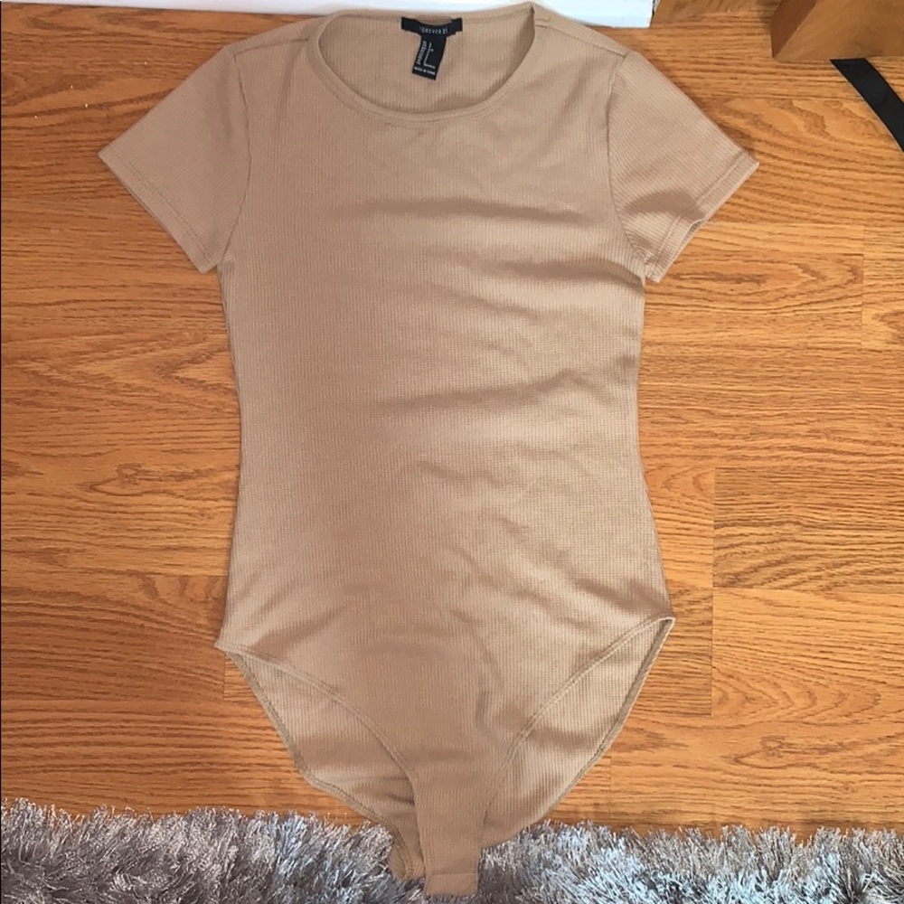 Tan Body Suit Skin Tight Top